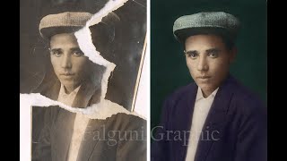 Old Photo Restoration and colorization in Photoshop Restoration photoediting photoshop [upl. by Meehsar722]