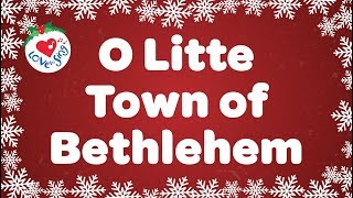 O Little Town of Bethlehem with Lyrics  Christmas Carol amp Song [upl. by Alekin]