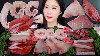 올 겨울 첫 방어 성공적😌💕맛있는 방어회 먹방 Raw Fish Yellowtail Sashimi ブリの刺身  eating show  mukbang asmr [upl. by Sisson]