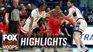 St Johns Red Storm vs No 5 UConn Huskies Highlights  CBB on FOX [upl. by Anatlus]