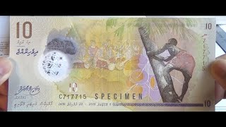 Maldivian 10 Rufiyaa  Polymer Note Series  Security Features  Maldives  Travellers guide [upl. by Jonme]