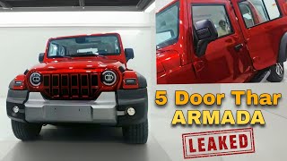 5 Door Thar  ARMADA completely Leaked before Launch [upl. by Artinak]