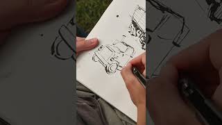 Sketching from life ✦ Fountain pen ✦ asmr quicksketch art pendrawing sketchbookdrawing sketch [upl. by Acilef224]