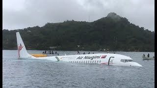 All survive after Air Niugini flight crashes into Chuuk lagoon in Micronesia [upl. by Eenel]