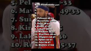 NBA Western Conference Standings Predictions 20242025 nba basketball lebronjames sports [upl. by Asil]