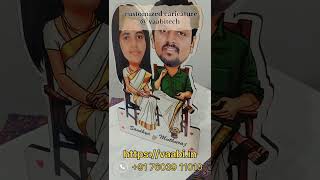 Customized caricature VAABI 2024 gift customizedgifts love kallimandayam caricature [upl. by Edd]