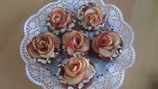 Muffins mit Rosen aus Äpfel [upl. by Fisch]