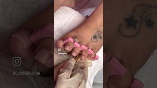 Acrylic toes in 30 SECONDS  😳😱 nails nailtech nailartvideo [upl. by Hatch]