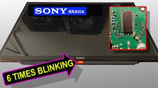 6 Times Blinking Problem Sony Bravia Smart LED TV  Sony Bravia 32quot TV Power Light Blinking Solution [upl. by Klein]