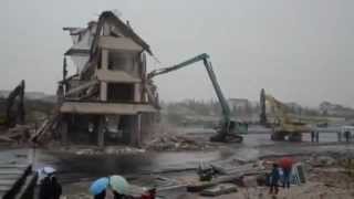 Chinese house in middle of road demolished [upl. by Nahrut]