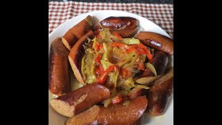 Delicious Polska Kielbasa Sausage With Onion and Peppers Gravy [upl. by Udele]