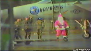 Santa Claus arrives in an F15 at Soesterberg Air Base  32ndWolfhounds [upl. by Ardnuasak]