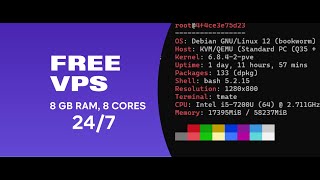 Free MINING VPS 247 8 GB RAM 8 cores [upl. by Hpesoj969]