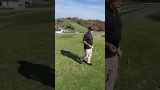 Pitching Wedge Tee Shot Tossing Ball Over Shoulder [upl. by Nillad]