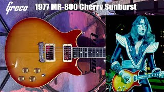 Greco MR800 1977 Cherry Sunburst Played by Ace Frehley Ostronomy Guitar of the Day [upl. by Inafetse122]