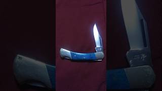 Frost Cutlery Mid Size Lockback Knife Smooth Blue Bone [upl. by Melisent740]