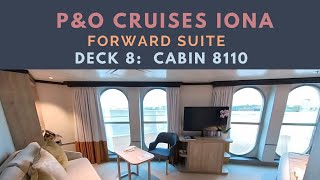 PampO Cruises IONA Forward Suite 8110 Family Sea View Suite full cabintour iona pandocruises [upl. by Nala777]