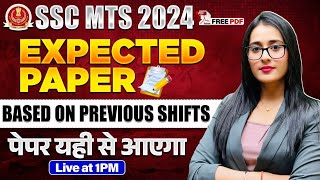 SSC MTS 2024  Expected Paper Based on previous shifts🔥😱  SSC MTS Classes English with Ananya Mam [upl. by Anthia]