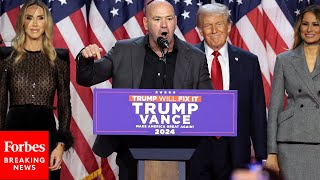 This Is Karma Ladies And Gentlemen Dana White Speaks During Trump Victory Celebration [upl. by Swanhildas]