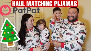 HAUL MATCHING CHRISTMAS PIJAMAS  PatPat [upl. by Etsirk]