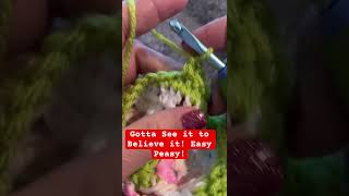 Easy Granny Square Edging grannysquare easycrochet crochetedging crochetstitch [upl. by Wong]