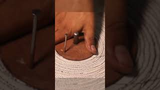 Cloth buffering Polishing wheel manufacturing asmr machine buffering polishing shortsvideo [upl. by Eward631]