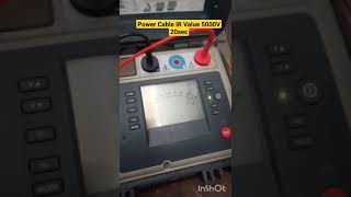 Power Cable Megger Test Power Cable IR Test electrical viral shorts [upl. by Notgnihsaw768]