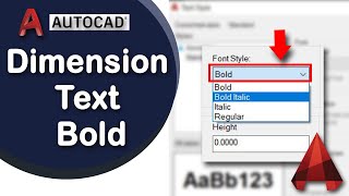 How to make dimension text bold in AutoCAD [upl. by Anirbes]