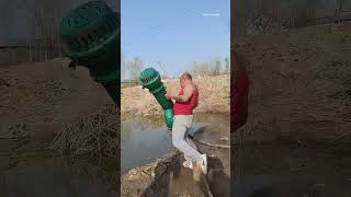 Farm Irrigation Process  Pumping Water Into a Pond [upl. by Anegue967]