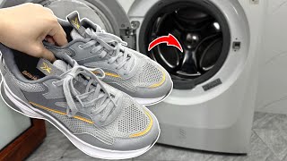 How to Wash Sneakers in the Washing Machine Without Ruining Them [upl. by Essined]