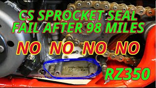 RZ350 COUNTERSHAFT SPROCKET SEAL FAIL I HOPE NOT [upl. by Andel]