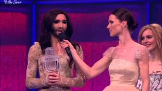 Conchita WurstRise like a phoenixwinning speech and song LIVE HDWinner of ESC 2014 [upl. by Pubilis]