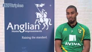 NCFCtriples  Lewis Grabban interview with Anglian Home Improvements [upl. by Ainollopa]