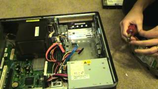 How to replace a hard drive in a Dell Optiplex 755 [upl. by Lilli]