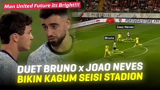 Gambaran Lini Tengah MU Musim Depan Lihat Aksi Duet Bruno x Joao Neves Saat Melawan Swedia [upl. by Joliet]