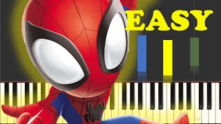 Marvels Spidey and his Amazing Friends Theme Song On Piano EASY [upl. by Lissie]