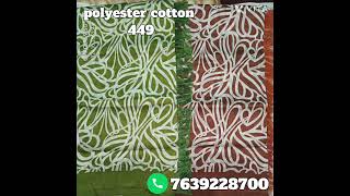 Polyester cotton DURGAI TEXTILE 7639228700 [upl. by Yk155]