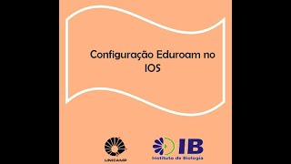 Configuração Eduroam Unicamp no Apple IOS [upl. by Nelyak831]