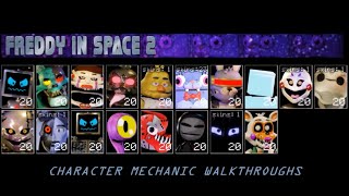 Ultra Custom Night 166  CHARACTER MECHANIC WALKTHROUGHS  Freddy In Space 2 [upl. by Nert]