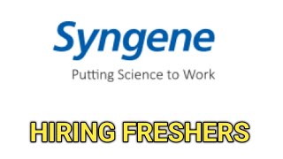 Walkin interview for freshers and Experience Syngene company  syngene pharmajobalert [upl. by Joelie]