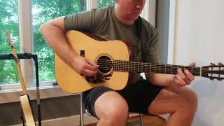 Lonesome Fiddle Blues on guitar Flatpicking the lead and rhythm instructional video [upl. by Neira599]