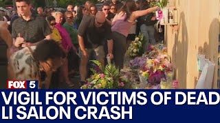 Vigil for victims of deadly LI salon crash [upl. by Nicoline]