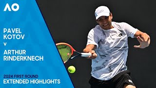 Pavel Kotov v Arthur Rinderknech Extended Highlights  Australian Open 2024 First Round [upl. by Suriaj341]