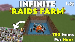 Minecraft Easiest RAID Farm For New Update 121  Easy Raid Farm For JavaBedrockPocket Edition [upl. by Bac]