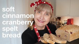 Spelt Cinnamon Cranberry Bread [upl. by Amery]