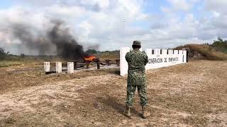 Autoridades federales incineran enervantes en la 8a Zona Militar de Reynosa [upl. by Ahser]