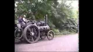 Traction engine Pedler and steam roller Angela tackle Stoneleigh Hill [upl. by Audrey]