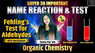 Fehlings Test for Aldehydes  Rochelle Salt  Fehlings Solution  Organic TestSonia Mam Chemistry [upl. by Aizitel]