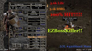 Diablo 2 LOD Smiter Paladin Build Guide  Diablo 2 Resurrected Waiting Room [upl. by Vookles438]