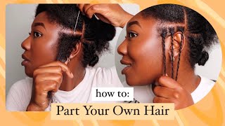 How To Part Your OWN HAIR detailed small size  Lolade Fashola [upl. by Antebi757]